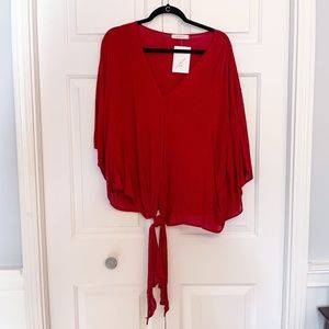 UNWORN Knotted Tie Front Top